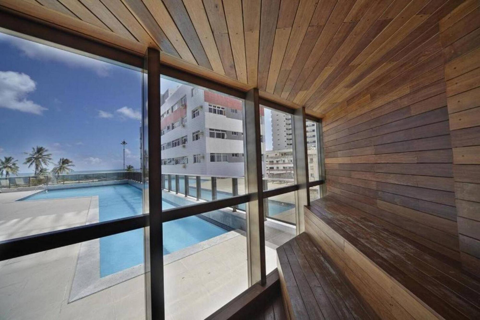 Apartamento Flat Beira Mar Academia Piscina Boa Viagem Recife - Com Cafe Da Manha Opcional Exterior foto
